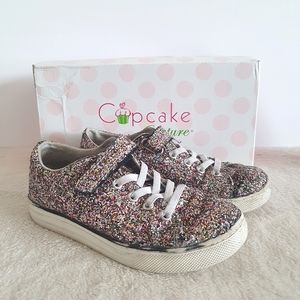 Cupcake Couture Multicolor Silver Girl's Shoes Sz 12